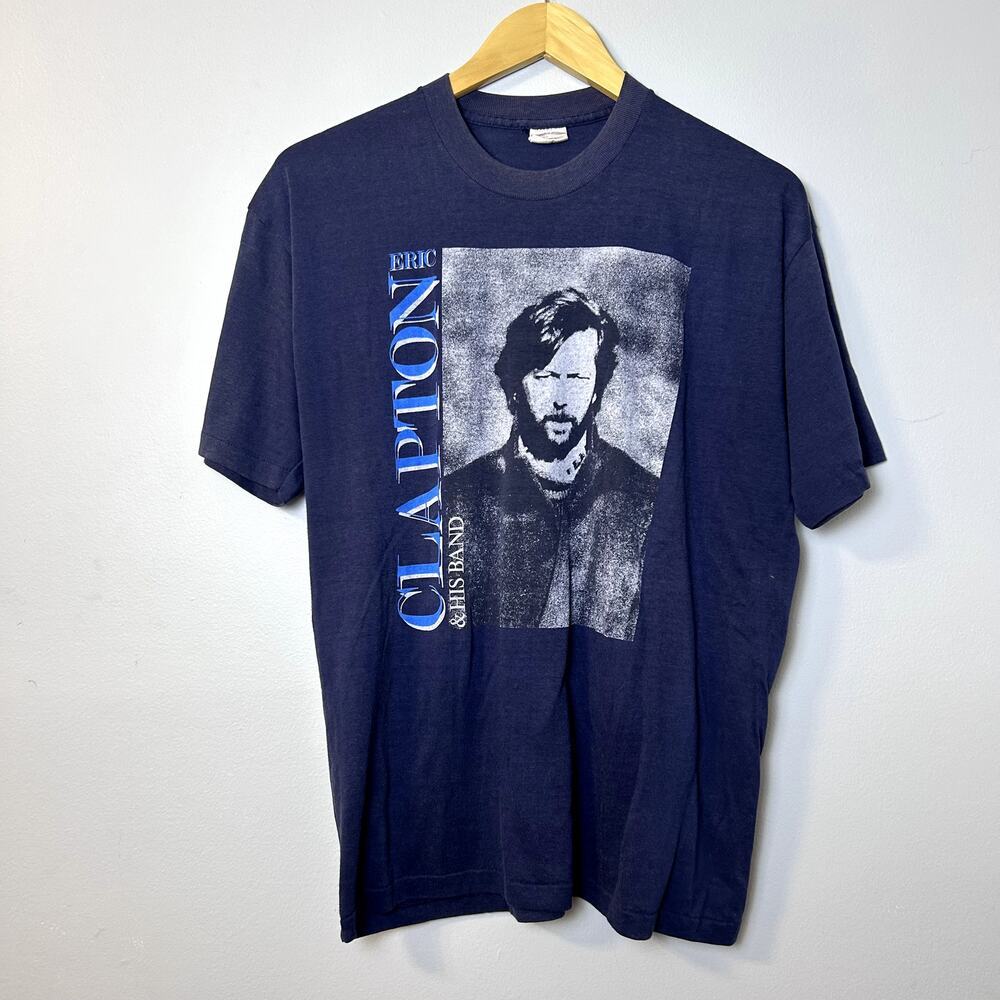 Vintage Eric Clapton T-Shirt Behind The Sun Tour Tee 1985 Size XL Single Stitch